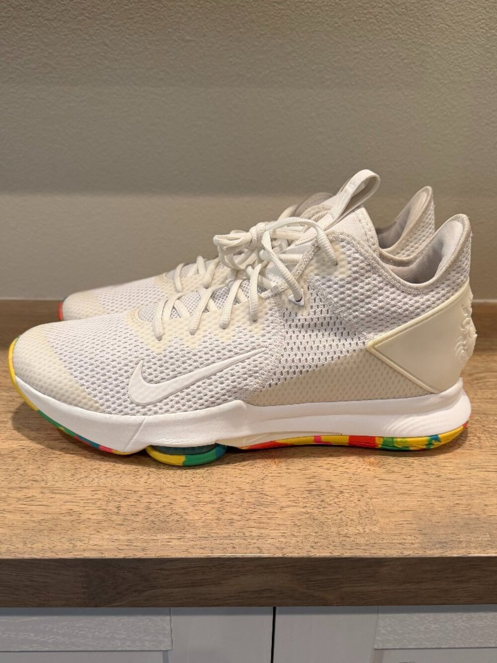 Nike LeBron Witness 4 IV White Multi Camo Men's Size 14 NWOT